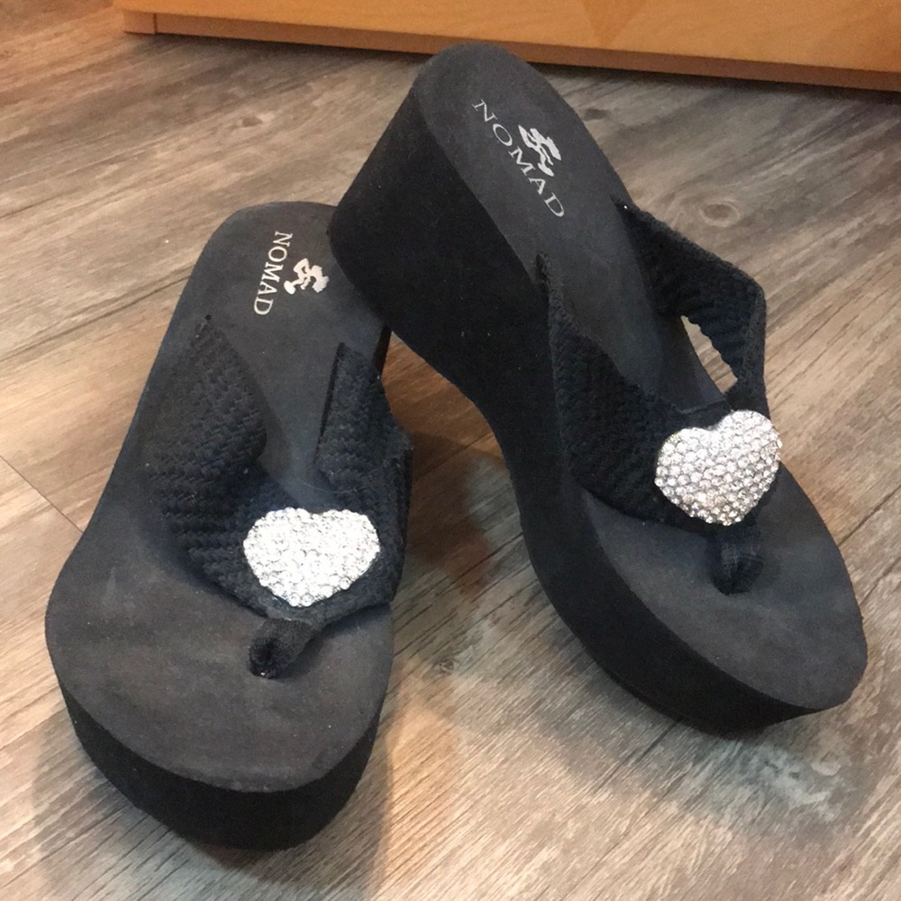 Nomad Embellished rhinestone flip-flops